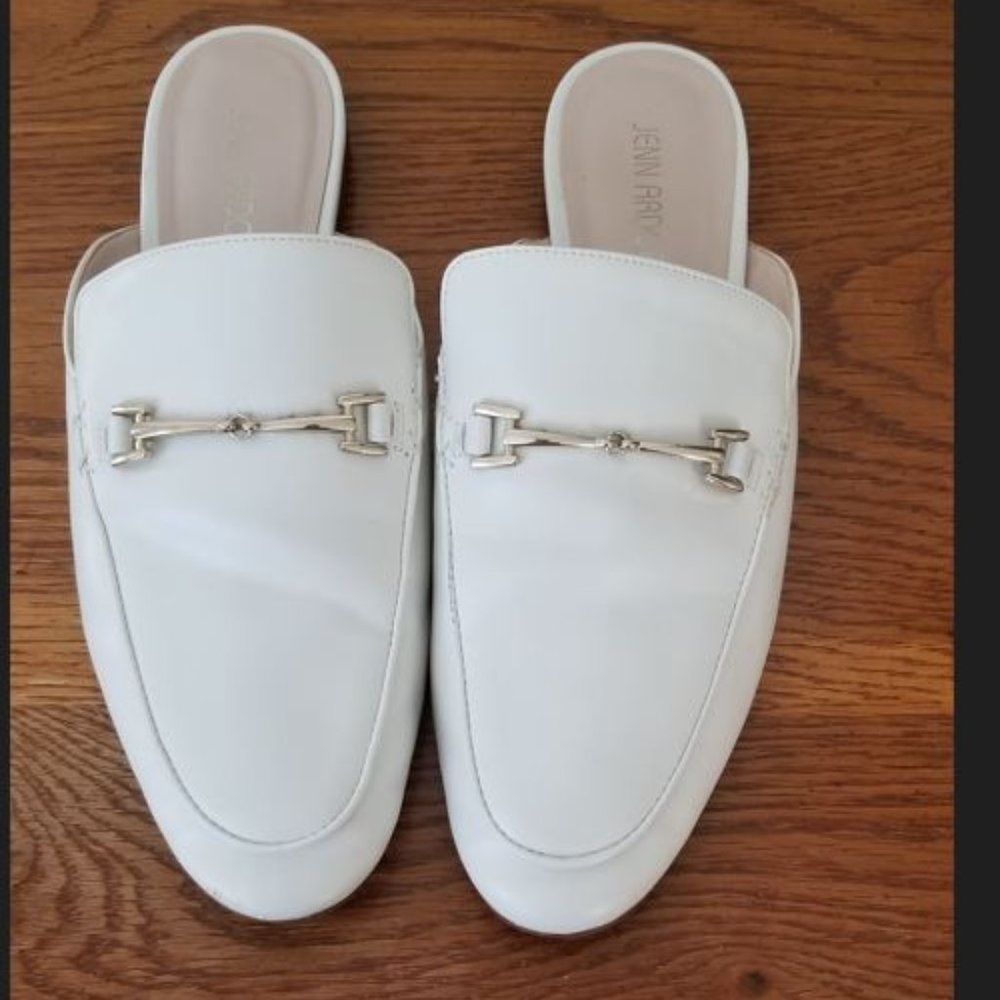 Jenn Ardor Cream Loafer Mules Size 8.5